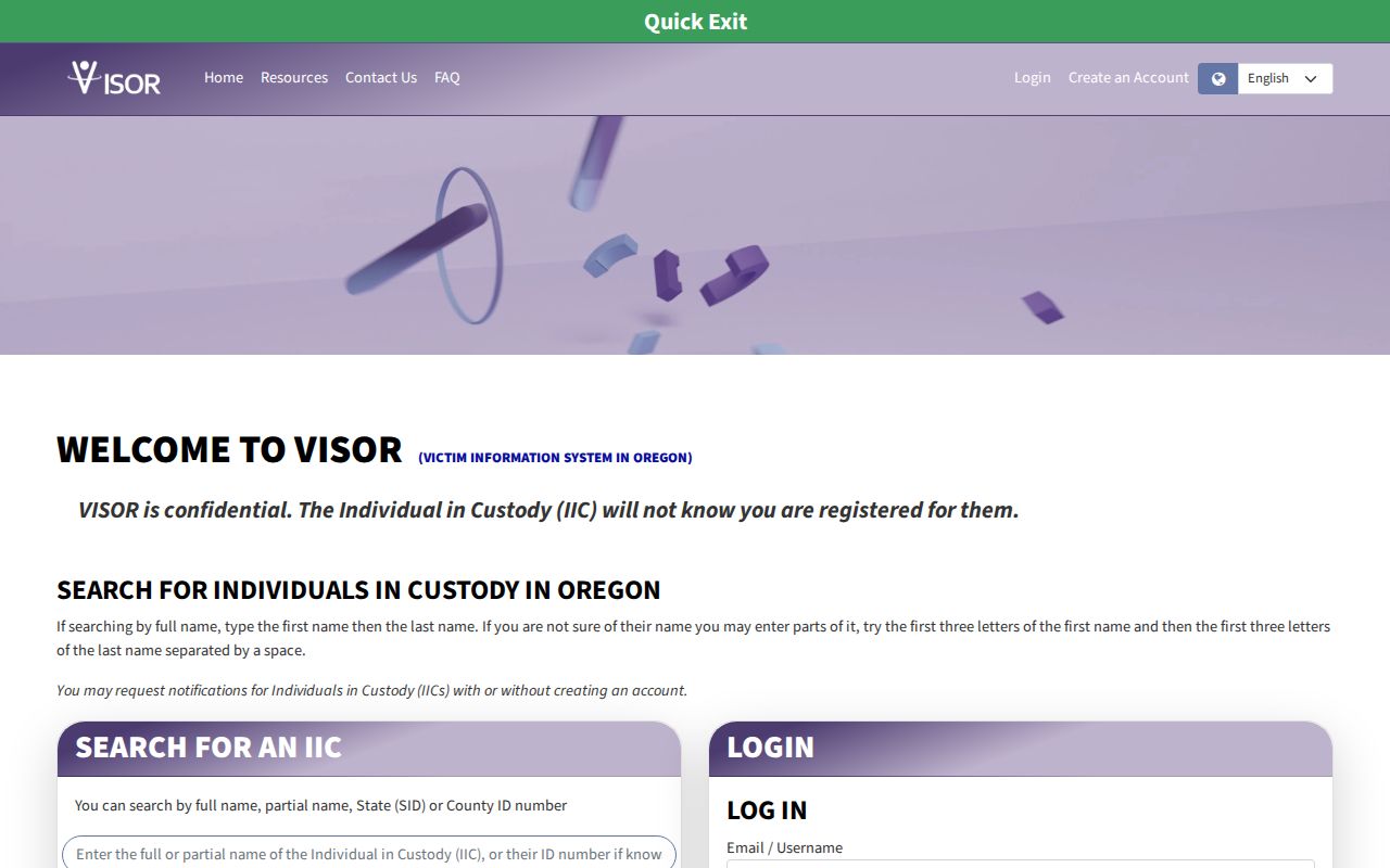 Tillamook County arrest history Oregon VISOR custody search